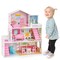 Costway Kids Wooden Dollhouse Playset with 5 Simulated Rooms & 10 Pieces of Furniture